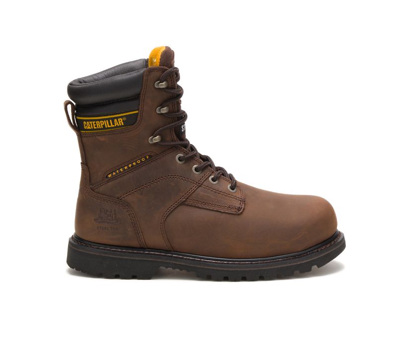 Panske Pracovne Topanky Caterpillar - Salvo 8 Waterproof Steel Toe Thinsulate™ - Tmavo Hnede ( 9607-